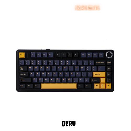 EPOMAKER x Aula F75 ゲーミングキーボード ガスケット メカニカルキーボード 5層パッド＆ノブ付き 75% ワイヤレス ホットスワッパブル B