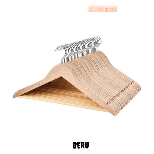 夢の家 ハンガー 木製ハンガー スーツ ハンガー ハンガー セット ハンガー すべらない 360度回転 天然高級木 ハンガー…