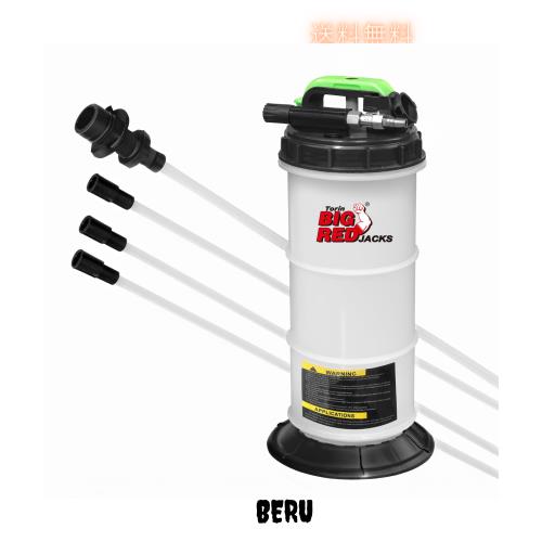 BIG RED オイルチェンジャー 上抜き エア手動兼用式 オイル吸引ポンプ 6L 軽量ポータブルタイプ オイル交換 大容量 電気不要 液体交換 ポ