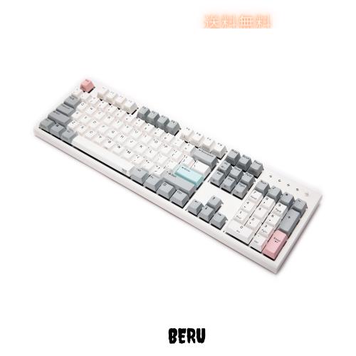 NiZキーボード S104-3M【フルサイズ】104キー Bluetooth5.2無線接続・2.4GHzワイヤレス接続・USB Type-C有線接続 win/mac３秒間切替 Cher