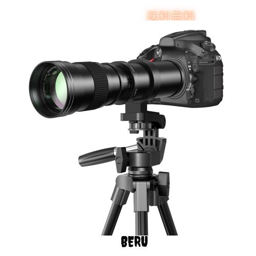 Lightdow 望遠レンズ420-800mm f/8.3 対応ニコンF-mount マニュアルズーム望遠レンズ + T-マウント対応ニコンD5500 D3300 D3200 D5300 D3