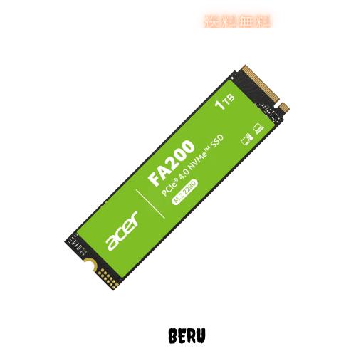 Acer M.2 SSD 1TB FA200 NVMe1.4 2280 PCIe Gen4×4 超高速(最大読み込み：7200MB/s、最大書き込み：6200MB/s) 内蔵SSD PS5/PS5 Pro動作の通販は