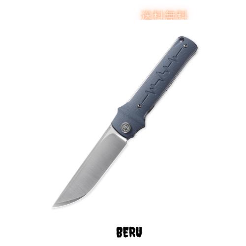 Petrified fish PFB04 折りたたみナイフ3.82インチD 2サテンブレードスチールG 10ハンドルEDCアウトドアキャンプ用ポケット折りたたみナ