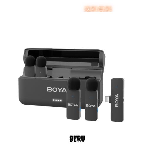 BOYA ピンマイク 2.4ghzワイヤレスマイク 瞬時接続 スマホ外付け ラベリアマイク プラグ＆プレイ ノイズ軽減 軽量 クリップ式 無線マイク 15,700円