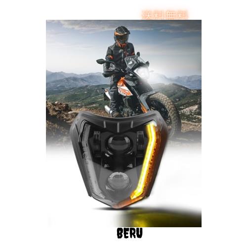 Chelhead LEDヘッドライト K.T.M. モーターサイクル イエロー/ホワイト切り替 転向リング付き ATV TC FE TE EXC XCW SXF SX 125 250 300
