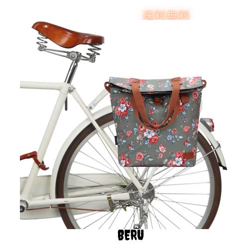 TOURBON サイドバッグ 自転車 パニアバッグ リアバッグ ロードバイク 多機能 ショルダーバッグ 花柄