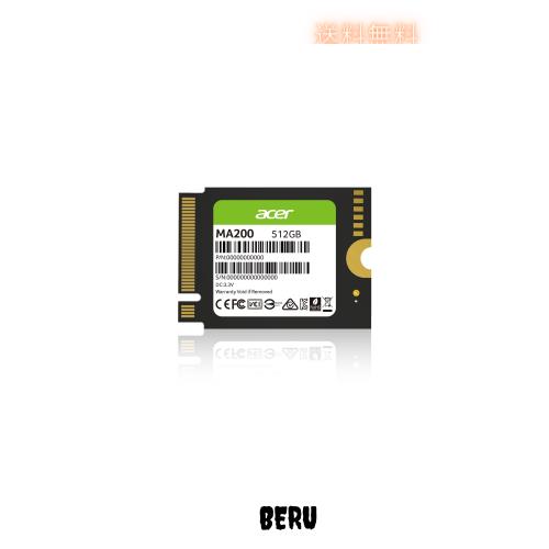 Acer MA200 M.2 SSD 2230 内蔵SSD 512GB PCIe Gen4x4 NVMe ゲーム向け Steam Deck/ROG Ally対応 最大読込5200MB/秒 最大書込4700MB/秒 メ