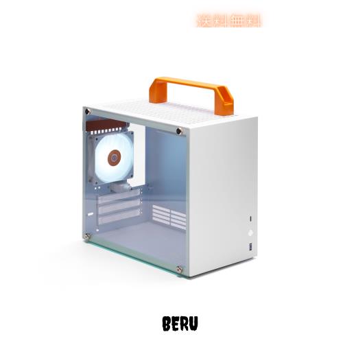 ITXミニケース - K77 LITE/強化ガラス製サイドパネル付き小型ホワイトシャーシ / 11.6Lの通販は 12,147円