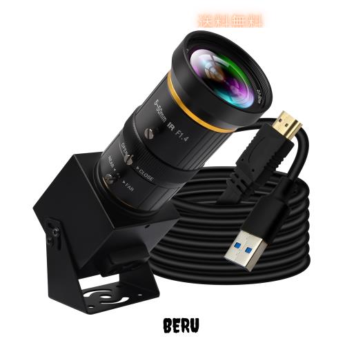 ELP HDMI 4K カメラ USB3.0 HDMI 同時出力 PC カメラ 5-50mm 10X マニュアルフォーカスレンズ 60fps 高速ウェブカメラ クローズアップカ