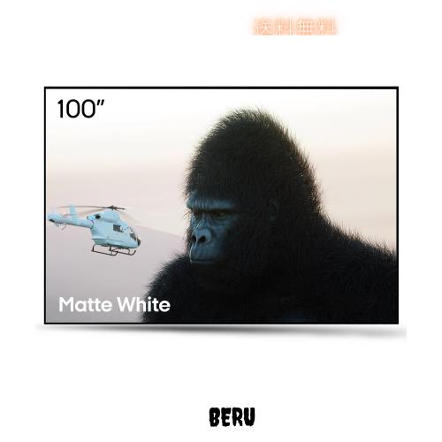 AWOL VISION 100インチ 壁掛け式プロジェクタースクリーン 、画質80%向上、超短焦点、短焦点、長焦点対応 固定フレーム、 ピークゲイン1.