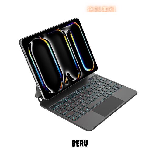 QERDAOYI マジックキーボード 2024 iPad Pro 11 インチ(M4) モデル番号(A2836 A2837 A3006)に適用 iPadキーボード付きケース 高精度トラ