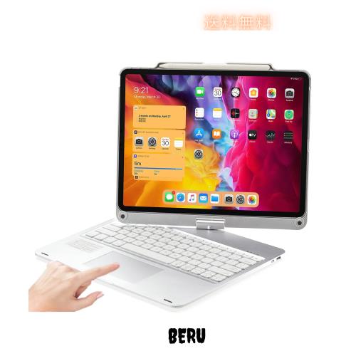 360度回転式 iPad Air 13インチ 2024 キーボード ケース iPadPro12.9 第 6 世代 5 世代 4 世代 3 世代カバー キーボード付き タッチパッ