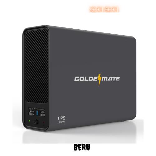 GOLDENMATE 無停電電源装置 UPS 1000VA Pro/800W リン酸鉄リチウムイオン電池採用 230Wh 常時商用給電 正弦波 ネットワーク機器 通信シス
