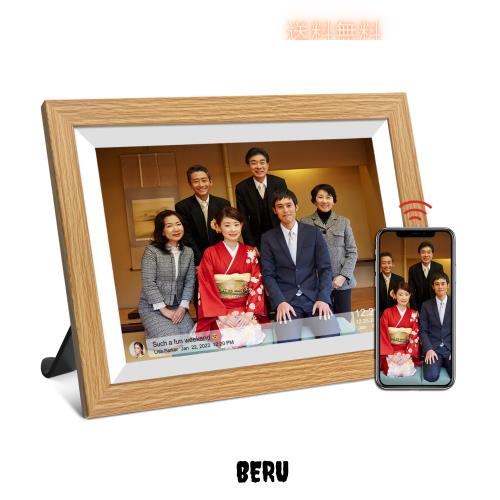 32GBデジタルフォトフレーム WiFi 10.1インチ スマートデジタルフォトフレーム 1280x800 IPS HD タッチスクリーン、自動回転、スライドシ