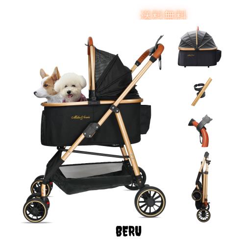 MILA＆LOUIS ペットカート分離型 取り外し可能 軽量ファッション 犬 カート人気 4輪耐摩耗 犬用 ベビーカー ドッグ バギー ワンタッチペッ