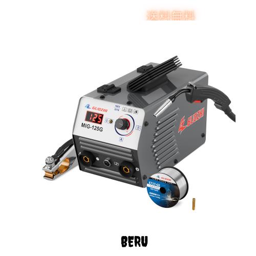 GZ GUOZHI 半自動溶接機 100v 溶接機 ノンガスワイヤー溶接 インバーター直流 定格使用率60% コンパクト 軽量 家庭用 電気溶接機 MIG-125