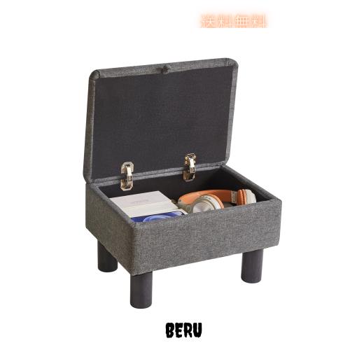 Aibiju スツール 低い ロースツール 無垢材の脚付き 高反発 ミニ椅子 フットスツール 40*30*24cm オットマン 足置き台 リネン生地製 耐荷の通販は 4,908円