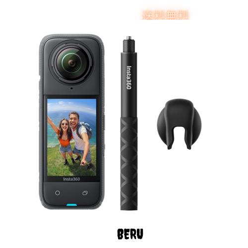 Insta360 X4-8K防水360度アクションカメラ、4K広角動画、見えない自撮り棒効果、着脱式レンズガード、135分の連続撮影可能なバッテリー、