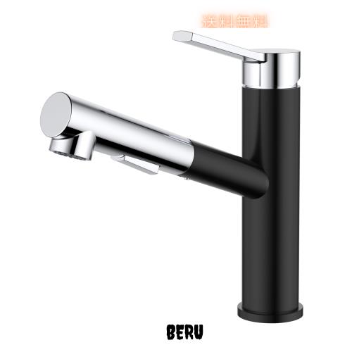 DAYONE キッチン蛇口 SUS304ステンレス製引き出し式混合水栓 50cm伸縮