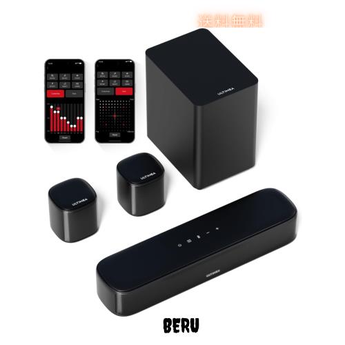 ULTIMEA PC/テレビ スピーカー 5.1ch サラウンドスピーカーBluetooth サウンドバー ホームシアター APP制御可能 家庭用 サブウーファー/