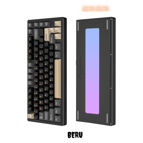 ATTACK SHARK×FREEWOLF X75 ゲーミングキーボード アルミニウム合金6063（国際認証）CNC 75% 81キー晶?軸リニアホットスワップ対応3モー