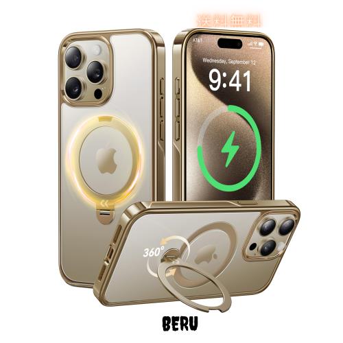 【透き通る上質感・定点360°回転】CASEKOO iPhone 15 Pro Max 用ケース クリア 米軍MIL規格 フィット感 MagSafe対応 ワイヤレス充電 横