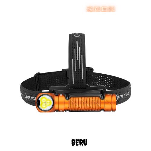 OLIGHT(オーライト) Perun 3 LED ヘッドライト 充電式 懐中電灯 ヘルメットライト フラッシュライト head lamp ledライト 白＆赤 3000ル