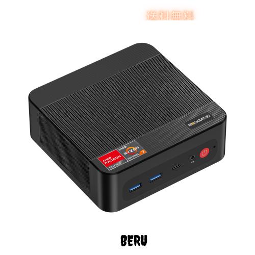 BOSGAME P4 Plus ミニゲーミング PC、AMD Ryzen 7 5825U 32GB RAM 1TB SSD Windows 11 Pro Tripe 4K 60Hz モニターミニ PC、ミニ PC は W