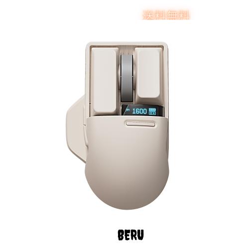 LOFREE Touch PBT ワイヤレスマウス（豆腐ピンク）充電式/USBレシーバー・Bluetooth・有線3モード/4000DPI・OLEDスクリーン搭載/ガラス面