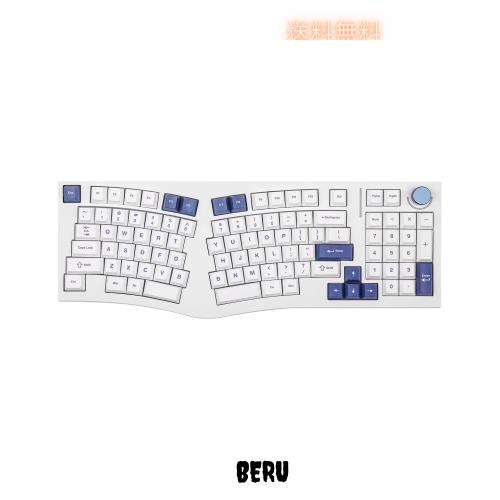 MechLands Feker Alice98 人間工学に基づいた98キーゲーミングキーボード QMK/VIA USB-C有線カスタムキーボード ホットスワップ対応ガス