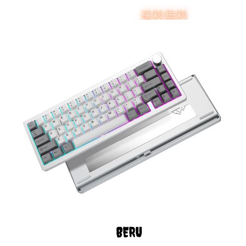 YUNZII AL68 メカニカルキーボード ワイヤレス 68キー ホットスワップ対応 英語配列 RGB QMK/VIAアルミニウムキーボード BT5.0/2.4G/USB-の通販はその他パソコン・PC周辺機器