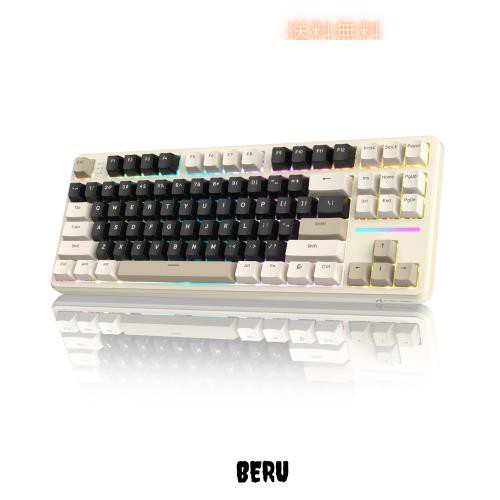 ATTACK SHARK×MAMBASNAKE X87 ゲーミングキーボード ブルーベリースイッチ ガスケットマウント リニア PBT3色キーキャップOEMカスタマイの通販は