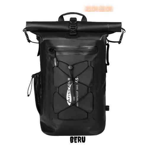 [AFISHTOUR] 45Lは男性と女性のための防水バックパックです。カヤック、ラフティング、ボート、ビーチなどで使用するためのロールトップ