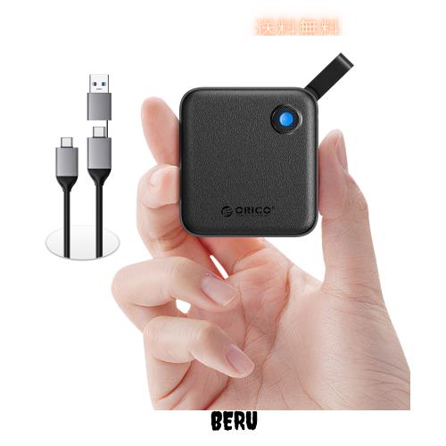 ORICO 1 TB 外付けSSD、最大460MB/秒、5Gbps USB C＆Aケーブル付きポータブル・ソリッド・ステート・ドライブ、Type-Cスマートフォン、タ