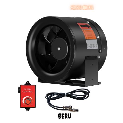 250mm ダクトファンと調速機-ECモータ通風排気ファン ダクト用