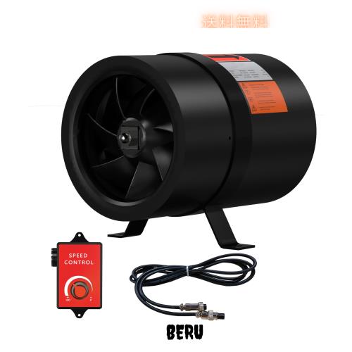 200mm ダクトファンと調速機-ECモータ通風排気ファン ダクト用