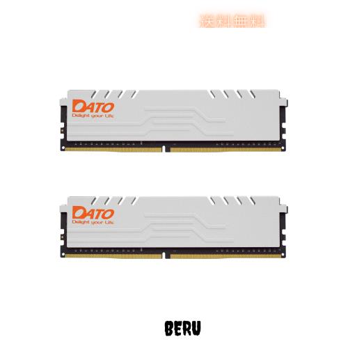 DATO メモリ16GB 2枚, DDR4 32GB (16GB 2枚) 3200MHz UDIMMヒートシンク付き PC4-25600 CL16 1.35V PC3200 RAM with heatsink, ゲーミン