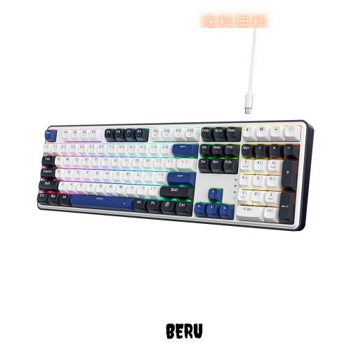 Redragon K689 有線ガスケット RGB ゲーミングキーボード 108キー メカニカルキーボード ホットスワップ対応ソケット 3層ノイズ減衰 ミッ