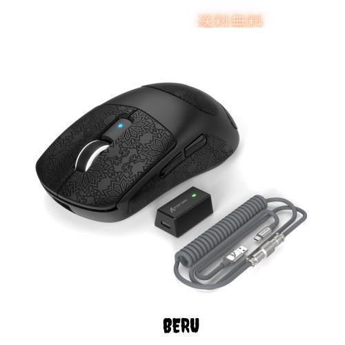 ATTACK SHARK×MAMBASNAKE R6 ゲーミングマウス 超軽量 40±3g 3モード接続 Bluetooth/有線/2.4G 8000Hz PAW3950MAXセンサー Nordic52840