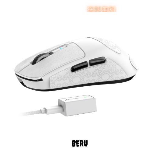 ATTACK SHARK R6 39g超軽量ゲーミングマウス、8000Hz、PixArt PAW3950MAXゲーミングセンサー、42000DPI、Nordic 52840 MCU、3モード連続