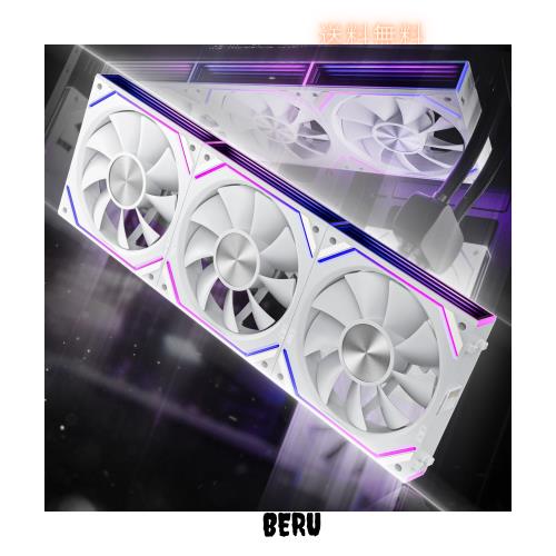 AsiaHorse PCケースファン 120MM 3本 正向(排気) [ARGB インフィニティ