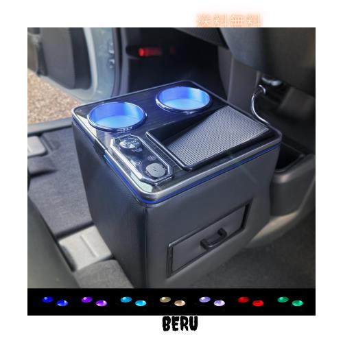 CEMOFE N-BOX JF5 コンソールボックス ドリンクホルダー JF6 センターコンソール 7色変換 明るさ調整 Type-C QC3.0 USBポート付き 小物入