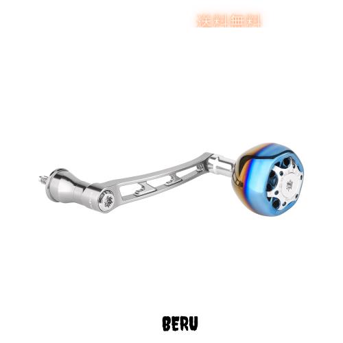 ゴメクサス ハンドル 70mm シマノ ダイワ スピニングリール用 一体構造 超々ジュラルミン製 チタンパワーノブ付き