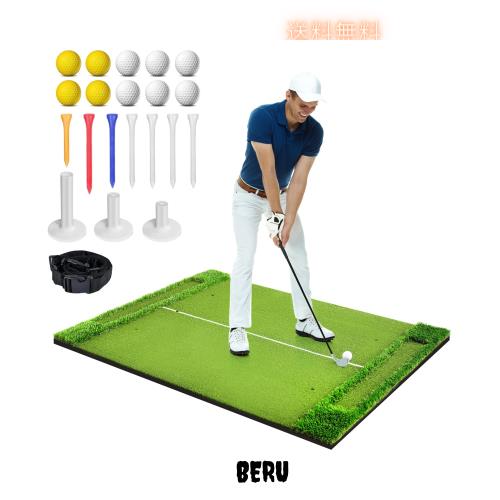 KOOPRO ゴルフマット 練習用 大型 2WAY芝 150×120cm ゴルフショット用マット ゴルフ 自宅 室内 屋外 素振り ドライバー スイング 練習用