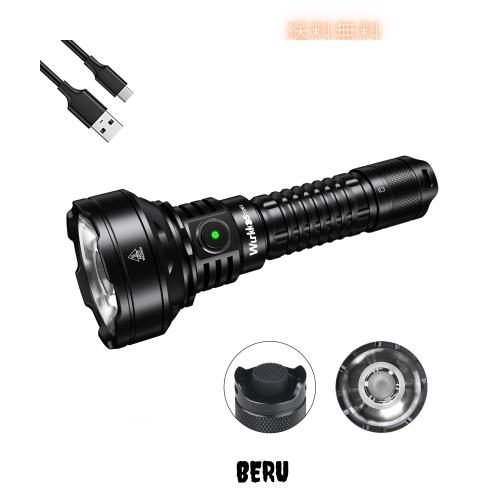 Wurkkos TD01C懐中電灯 led 強力 1039M超強遠射 戦術懐中電灯 2000ルーメン超高輝度 IPX8防水 USB-C充電式 5つモード 護身用 登山 防災