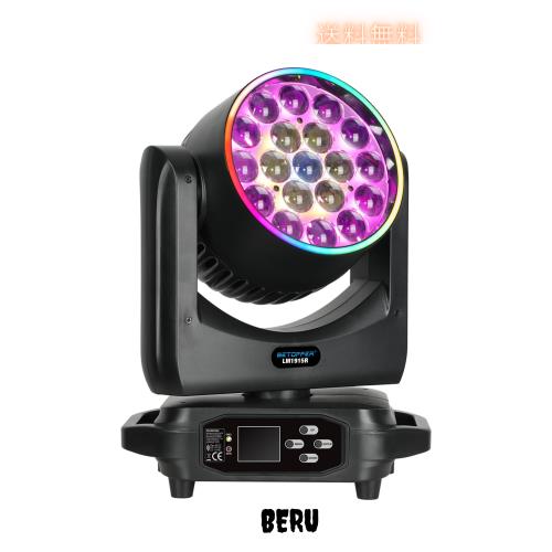 Betopper 19x15W RGBWライトストリップ効果移動ヘッドライト付き，洗浄/ズームレンズ/CTO の効果の蜂の目LEDステージライト舞台照明スポ