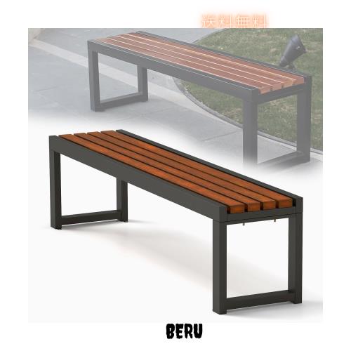 ASQUAR ガーデンベンチ 屋外用 木製ベンチ 150cm 耐荷重400kg 無垢材 高さ45 金属ブラケット 耐久性 防水性 防錆 耐候性 防蝕 パーク ビ