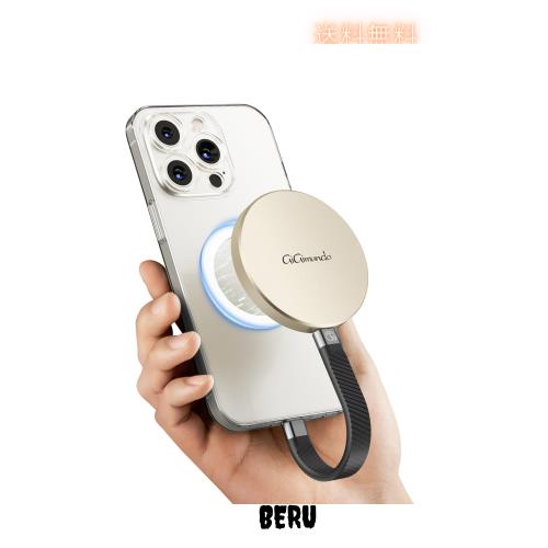 GiGimundo GQ20 1TB 外付けSSD磁気 マグネット付き 最大20Gbps高速2000 MB/s、丸型デザイン、高速ファイル転送、Type-Cスマートフォン、