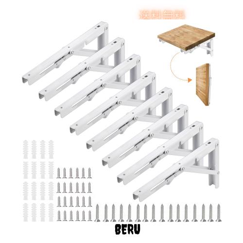 COCIVIVRE 折りたたみ棚受け金具 L字型ブラケット棚支え 壁掛けテーブル 耐荷重50~55kg ネジ付き リビング、寝室、オフィスに適していま