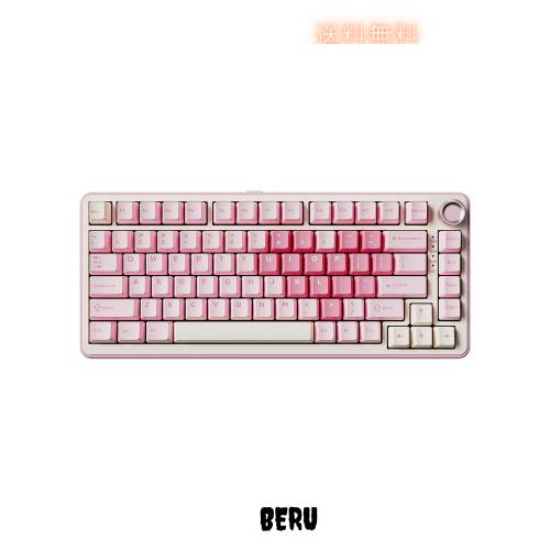 YUNZII B75 PRO 75% ガスケットゲーミングキーボード 無線メカニカルキーボード BT/2.4G/有線 ワイヤレス ホットスワップ 搭載 RGB ノブ